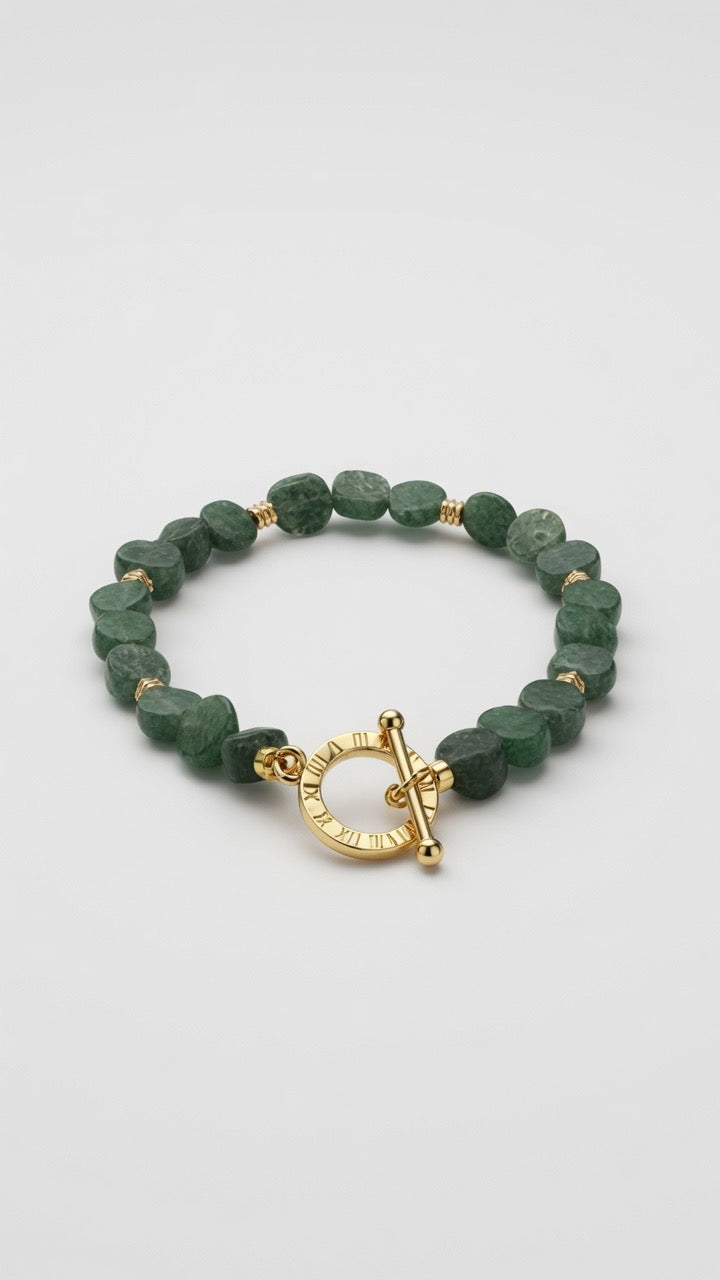 Grüner Aventurin Perlen, Armband