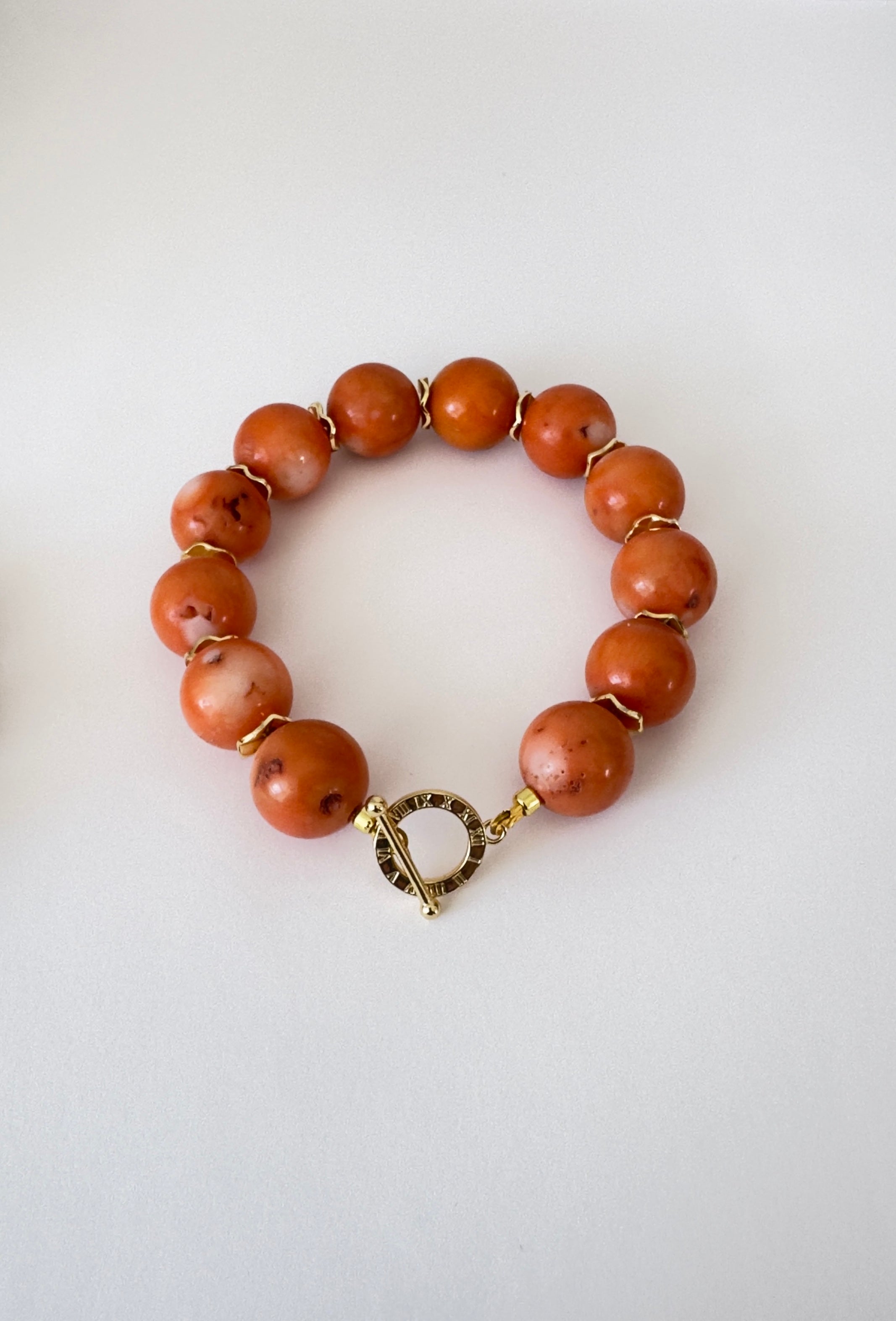 Korallen Perlen, Armband