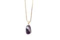 Amethyst Trommelstein Halskette