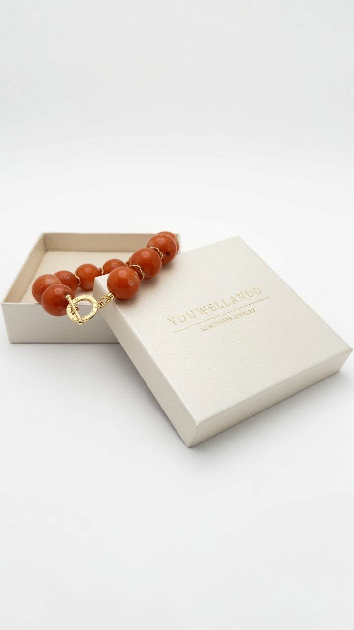 Korallen Perlen, Armband