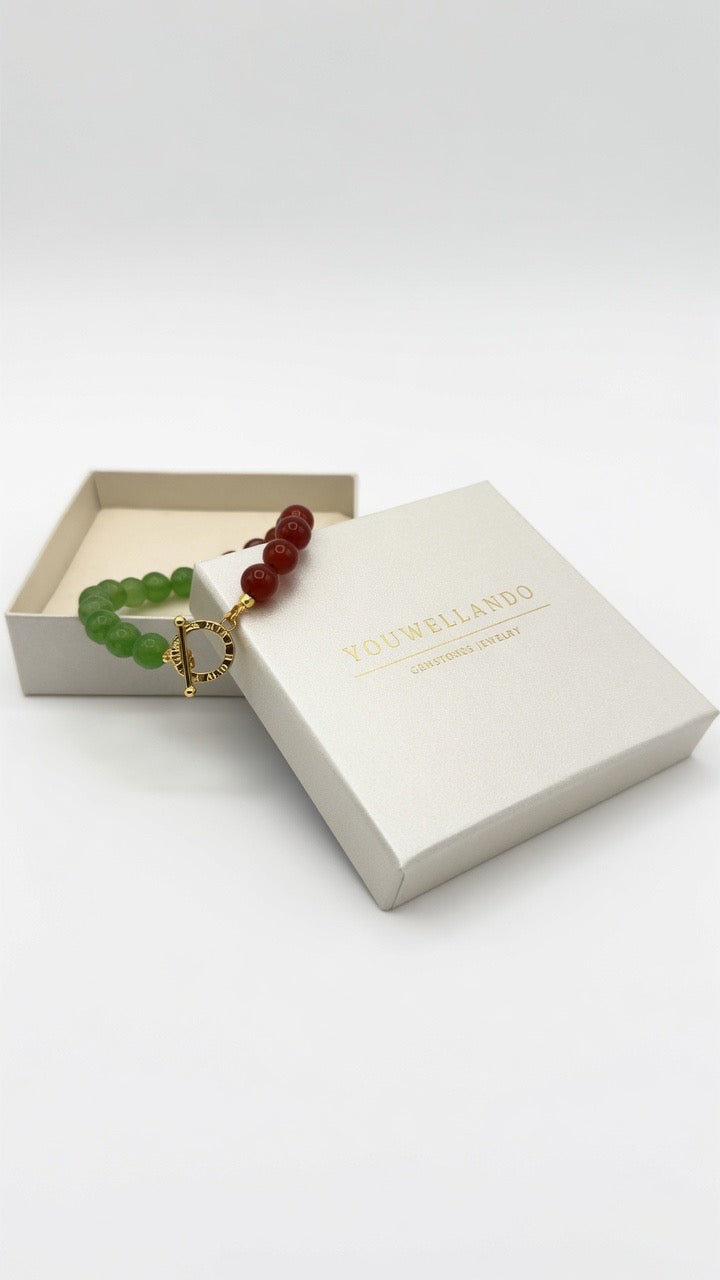 Karneol & Aventurin Perlen, Armband
