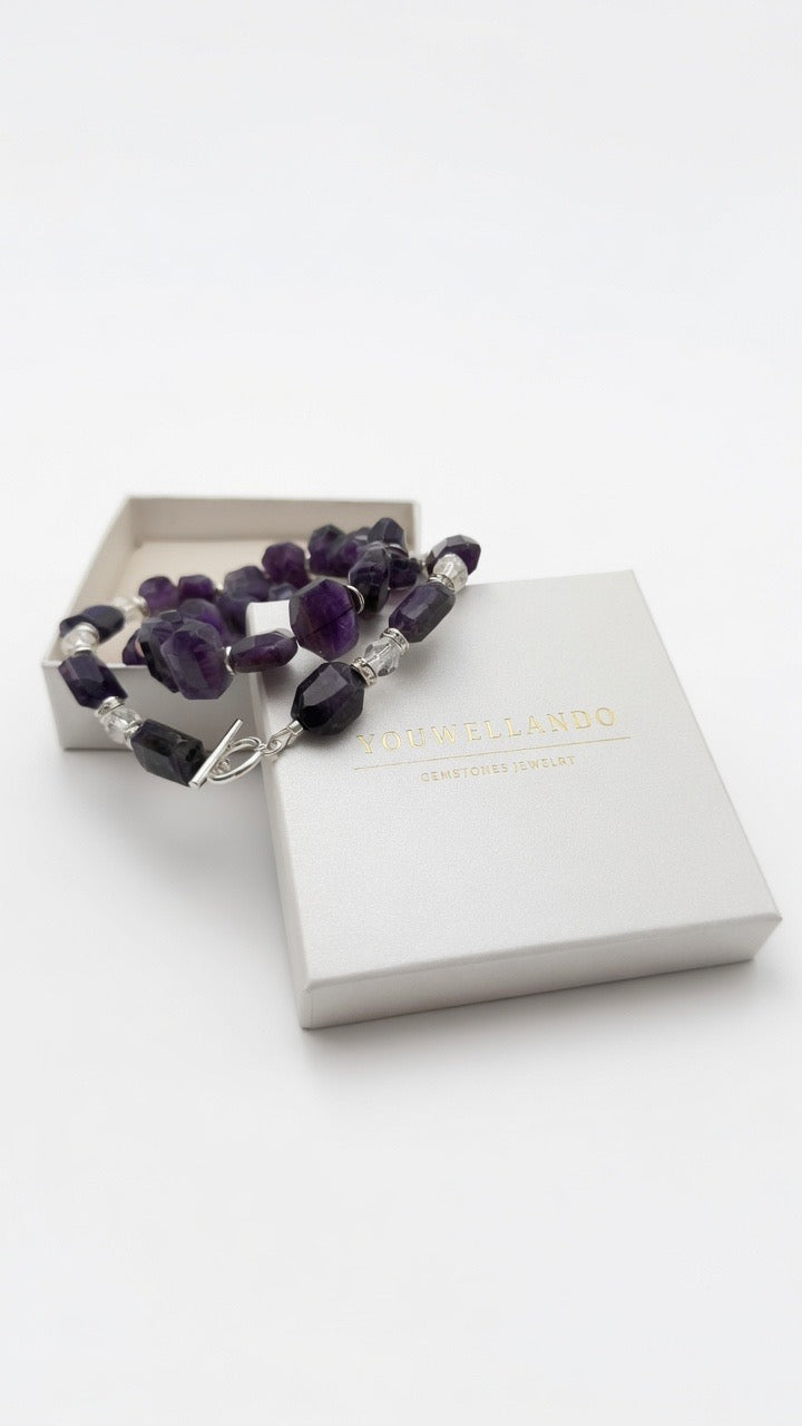 Amethyst & Bergkristall, Halskette