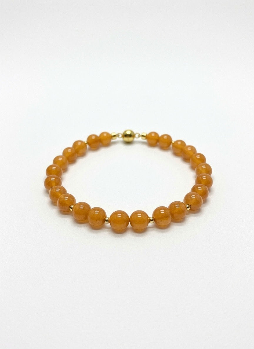 Orangee Aventurin Perlen, Armband