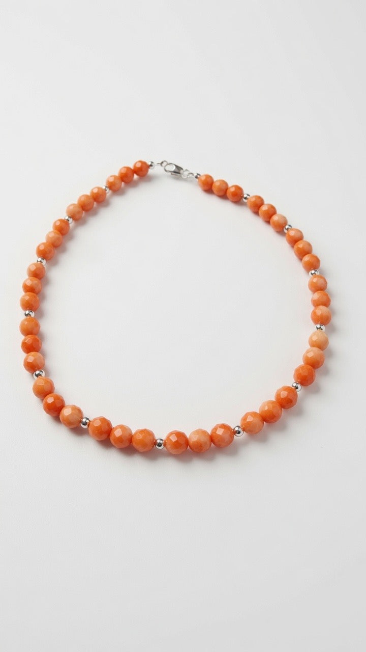 Orange Koralle, Halskette Joker