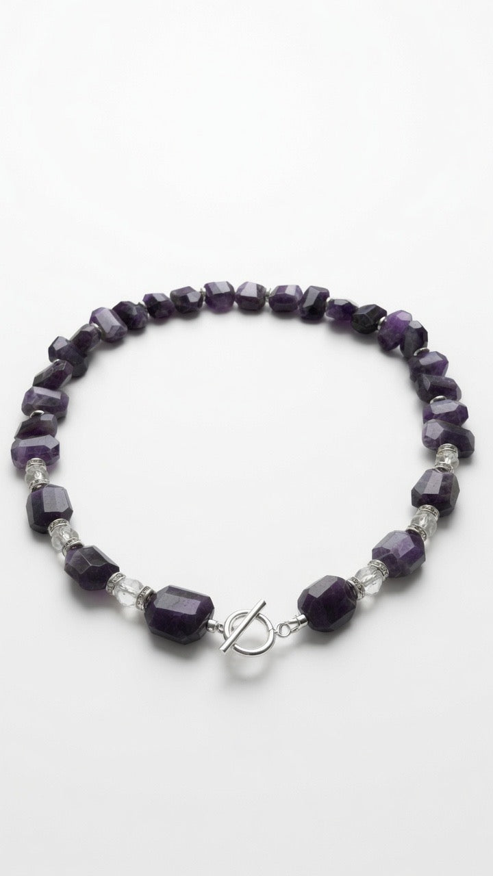 Amethyst & Bergkristall, Halskette