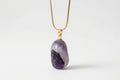 Amethyst Trommelstein Anhänger, Halskette