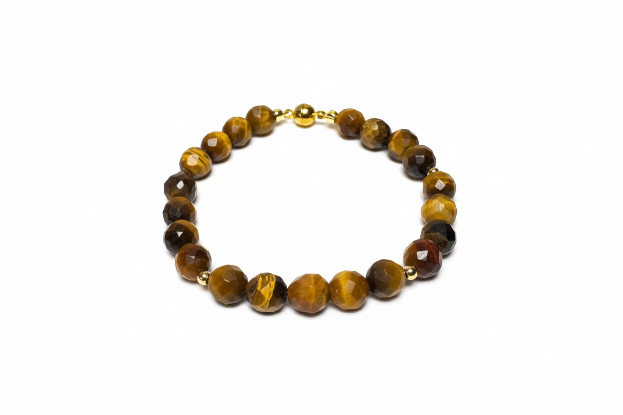 Tigerauge Facettiert Armband