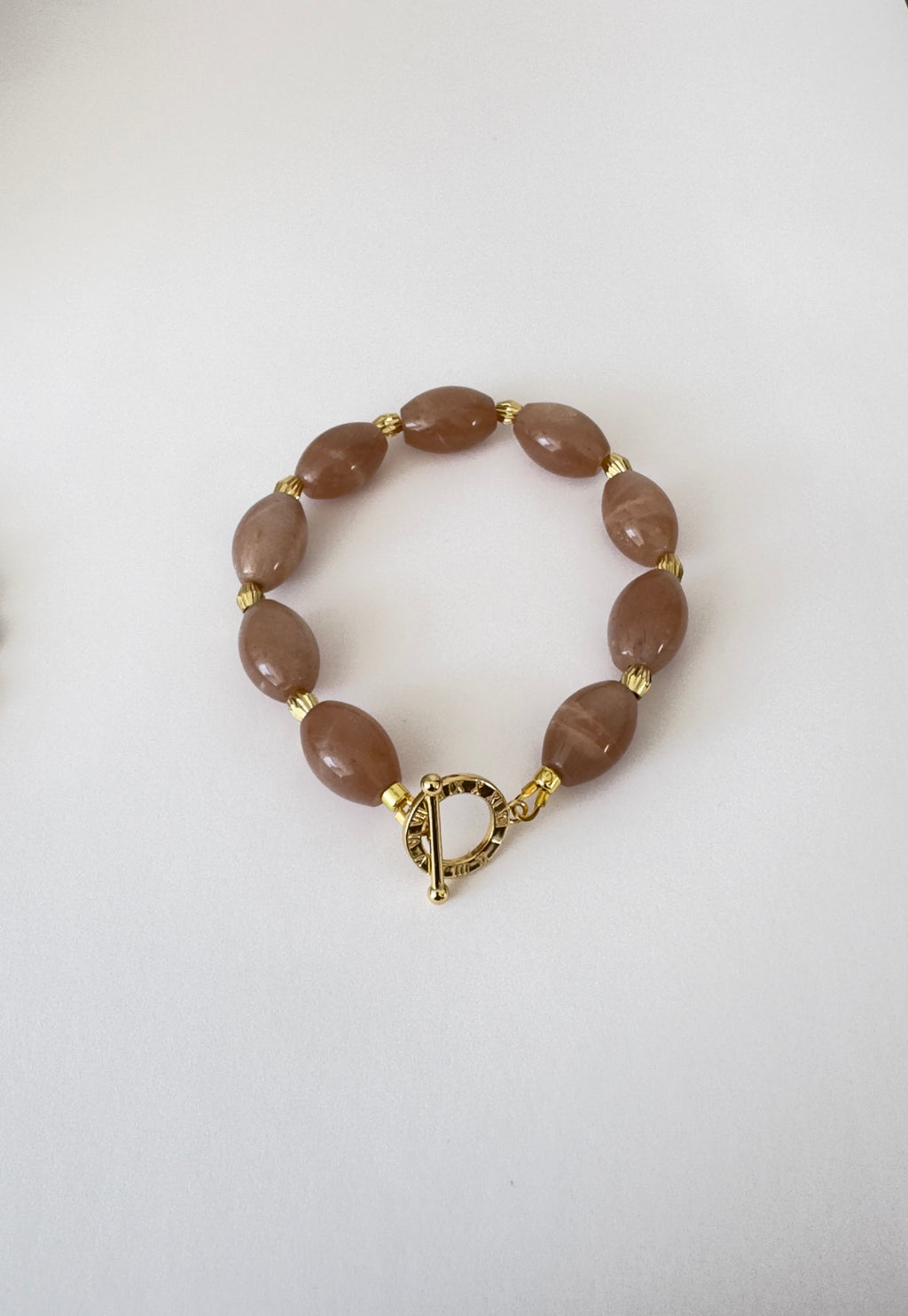 Mondstein Perlen, Armband