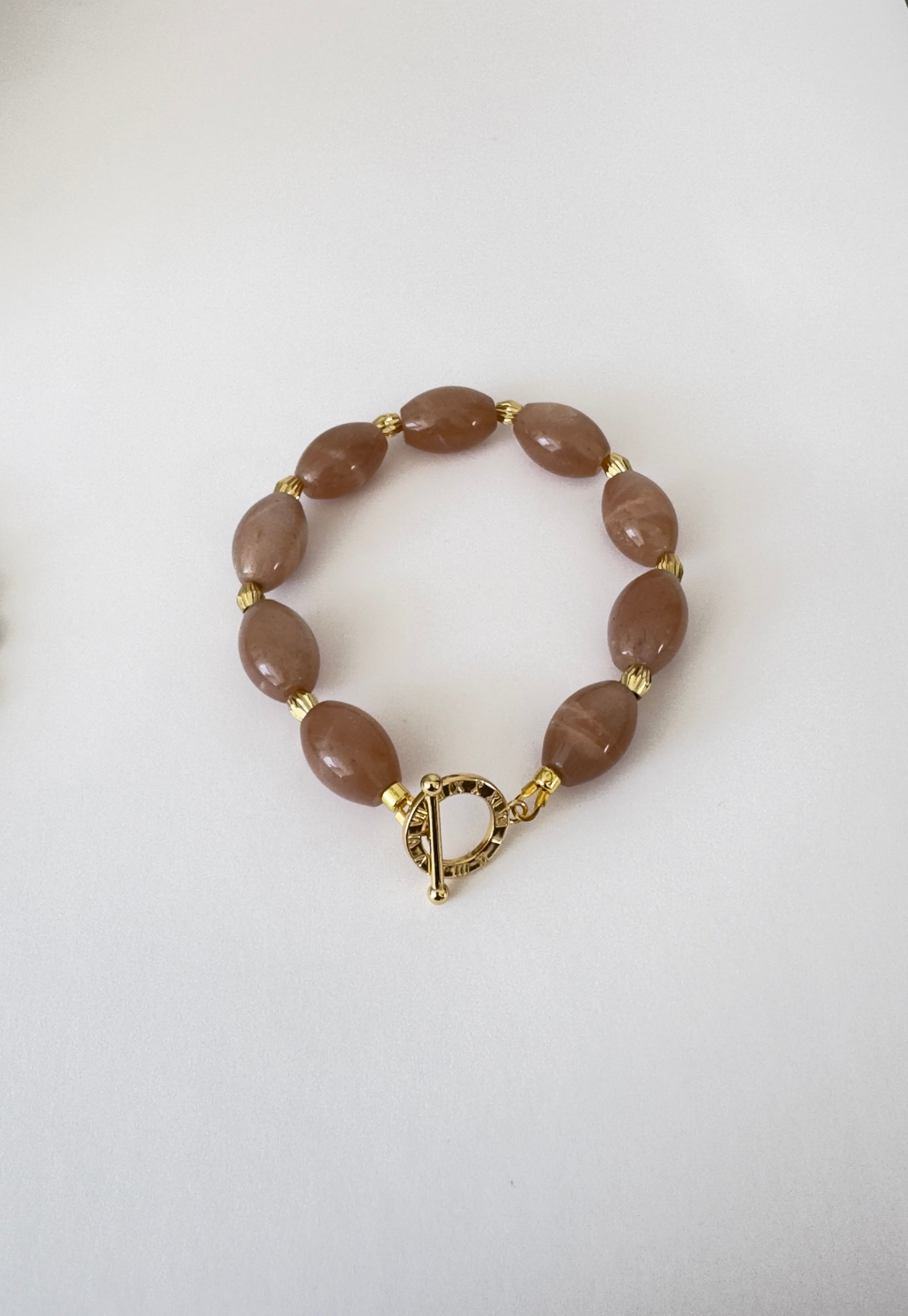 Mondstein Perlen, Armband