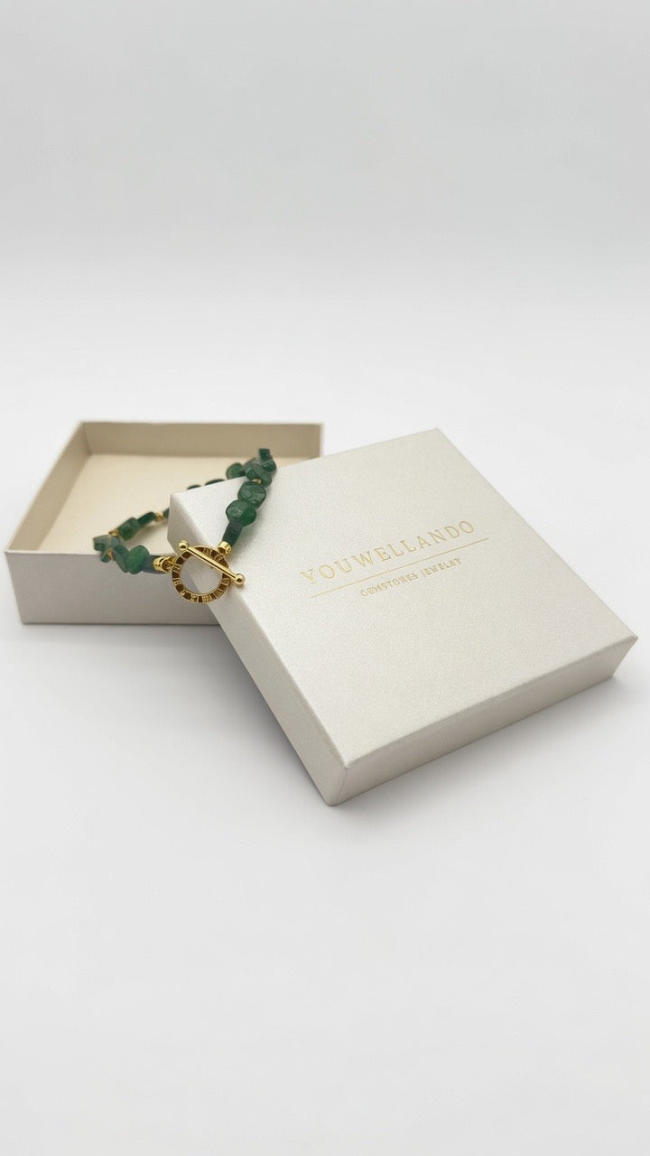 Grüner Aventurin Perlen, Armband