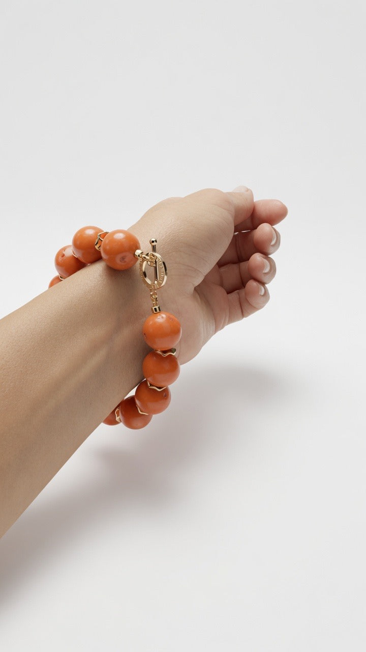 Korallen Perlen, Armband