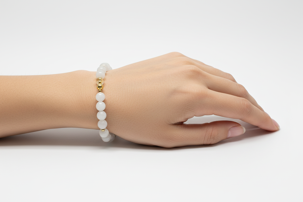 Schneequarz Armband