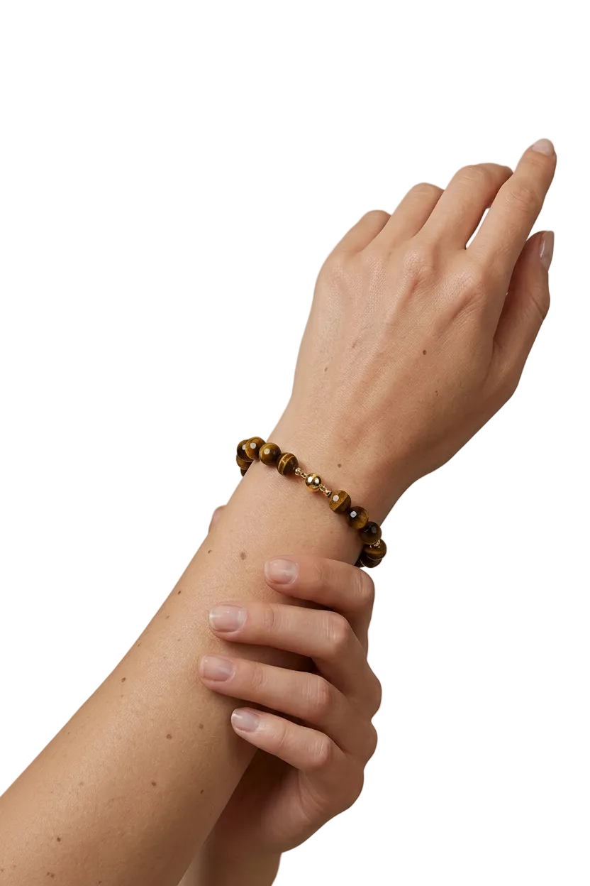 Tigerauge Facettiert Armband